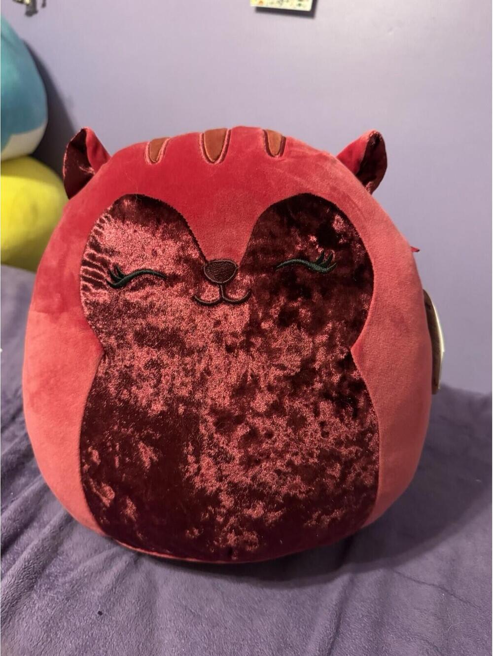 Mamina the Burgundy Squirrel from the Squishmallows
